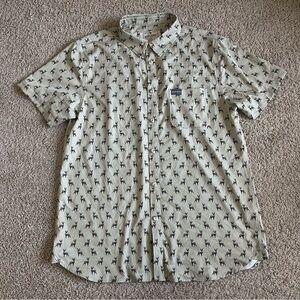 BURLEBO PERFORMANCE BUTTON UP WHITETAIL DEER GREEN